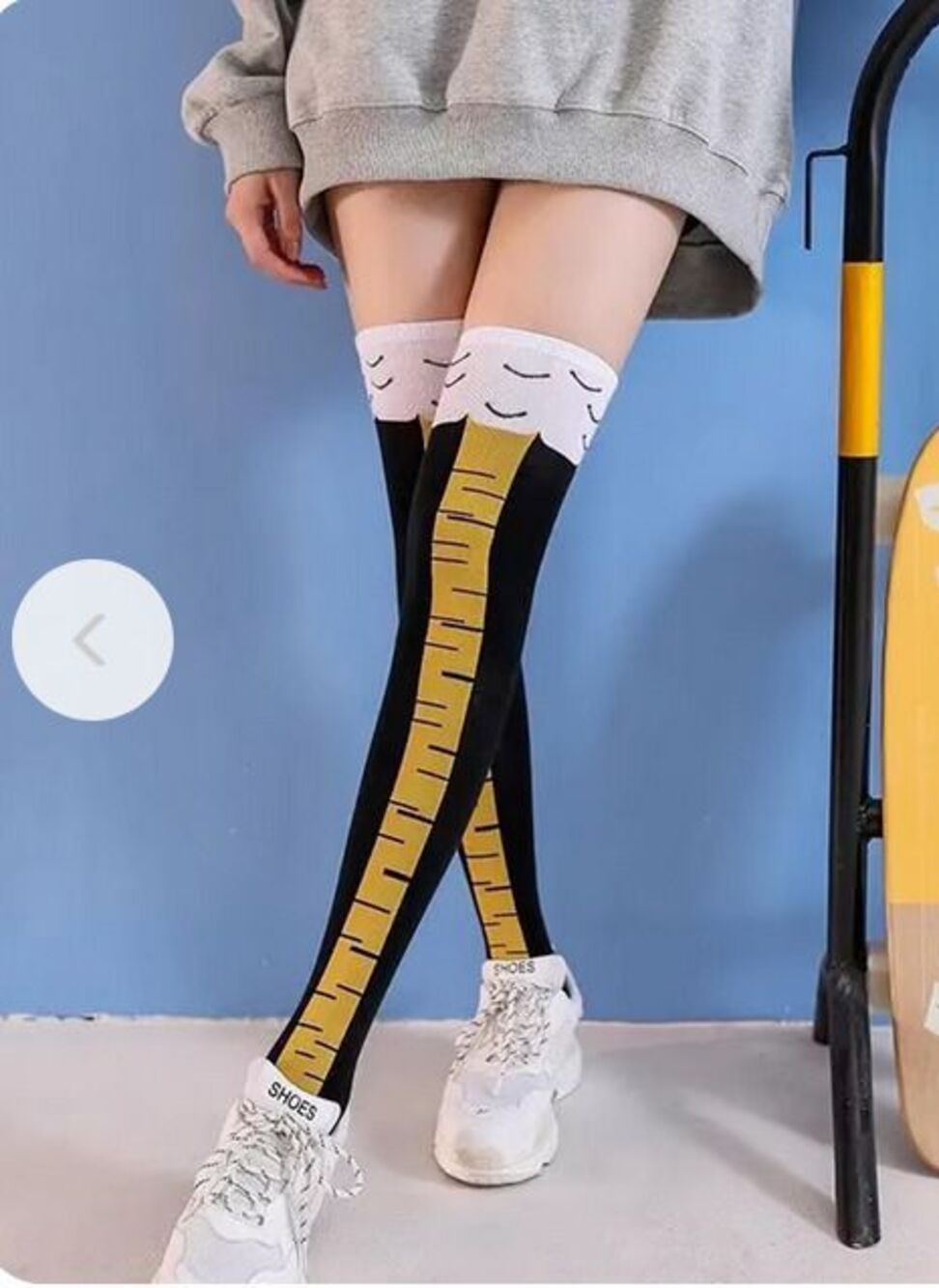 Crazy Funny Chicken Leg Knee High Socks Novelty Warm Girl Stocking US